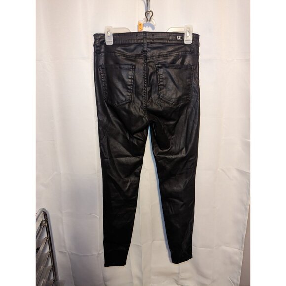 Kut From The Kloth Mia High Rise Skinny Coated Black Jeans Ladies 6 - Picture 9 of 16